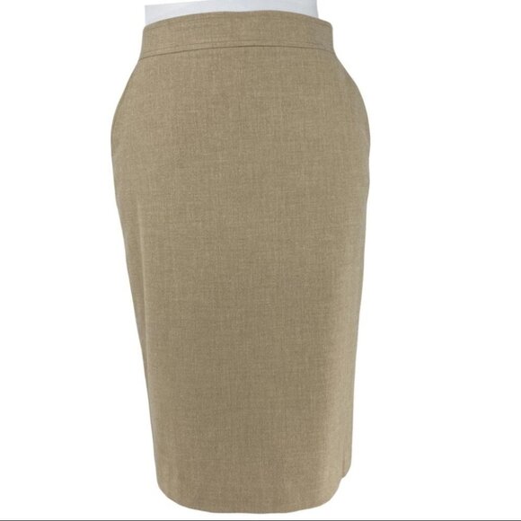 Calvin Klein Women's NWT Tan Minimalist Business Career Pencil Skirt 2/W28 - Picture 2 of 9